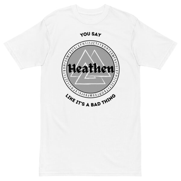 Heathen Men’s premium heavyweight tee - Image 8