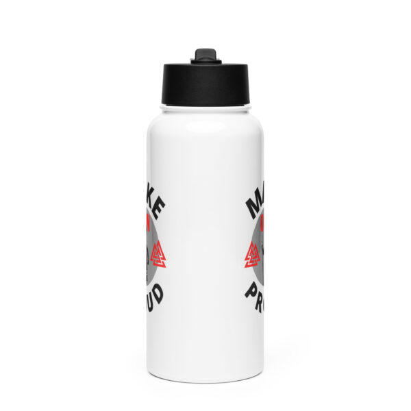 Make Odin Proud Stainless steel water bottle with a straw lid - Image 2