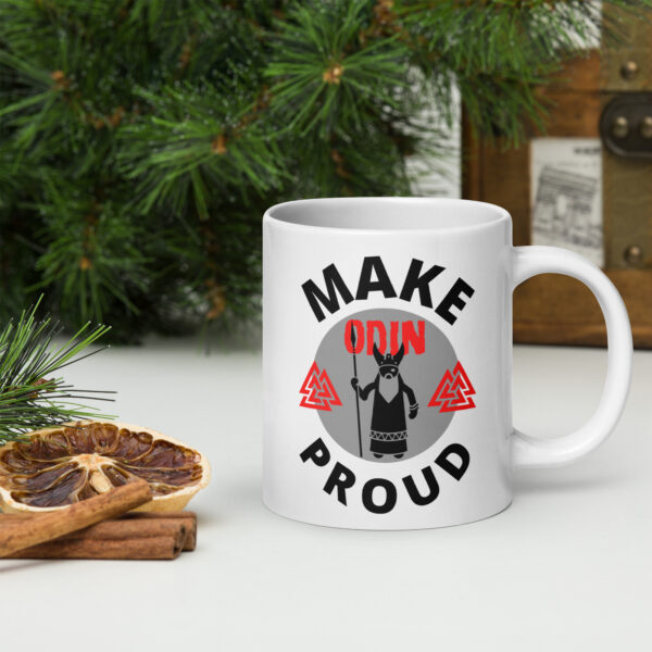 Make Odin Proud White Glossy Mug - Image 7