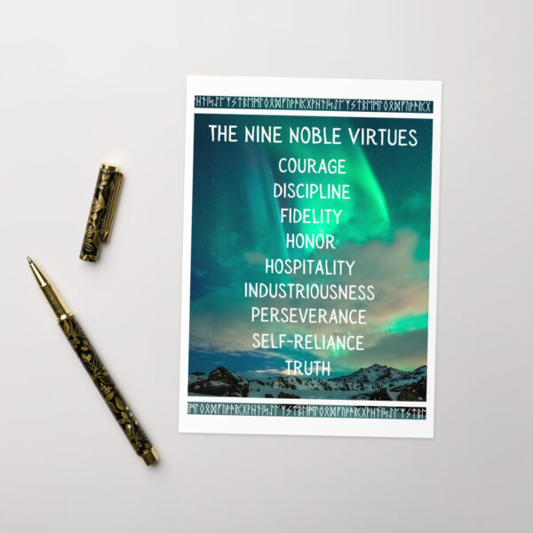 The Nine Noble Virtues Greeting card - Image 5