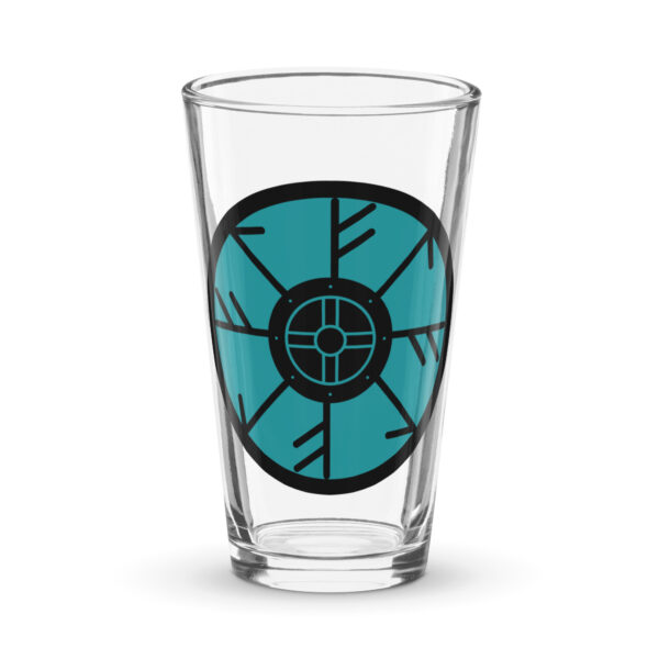 Fierce Like Freyja Shield Shaker pint glass