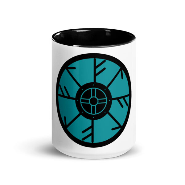 Fierce Like Freyja Shield Mug with Color Inside