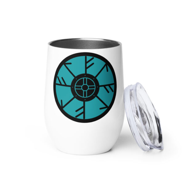Fierce Like Freyja Shield Wine tumbler